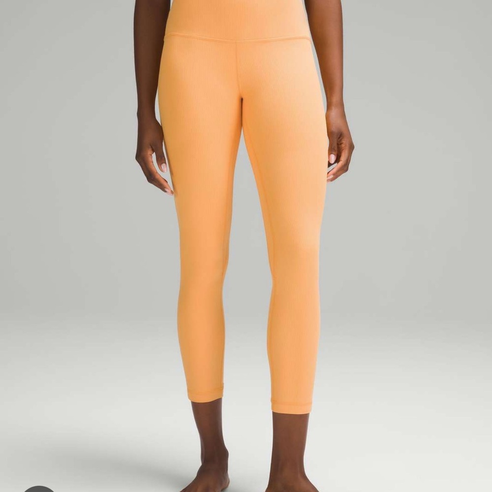 Lululemon Orange Ribbed Align Legging Size 2